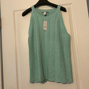 White House Black Marker Sparkly Sweater Shell NWT